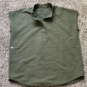 FIGS Olive Rafaela Scrub Top